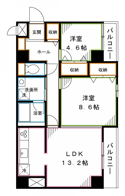 セヴェル方南町 間取り