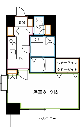 プライムアーバン武蔵小金井Ⅱ 208号室 間取り