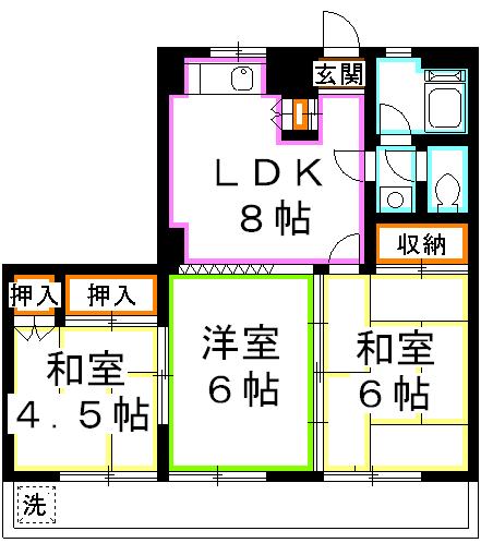 三鷹台サンハイツ 間取り