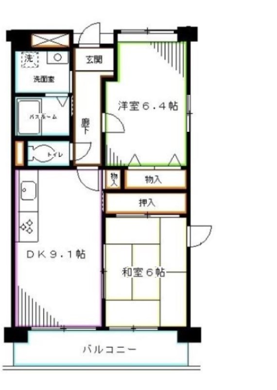 コーポレート武蔵境 間取り