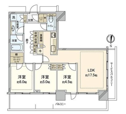 パークシティ中野 ザ タワー エアーズ    間取り