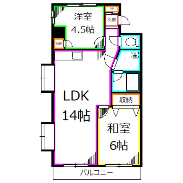 ユーコート小平 間取り図