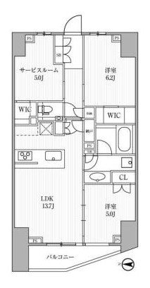 ディームス方南町  間取り