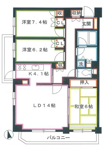 PARK NEWPORT 間取り