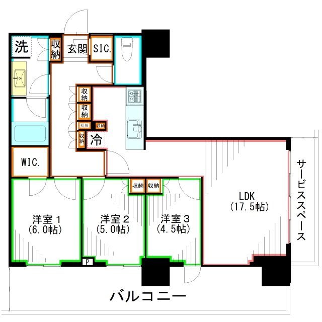 パークシティ中野 ザ タワー エアーズ 間取り