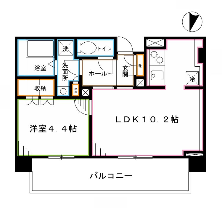 リージア新宿ウエスト 間取り