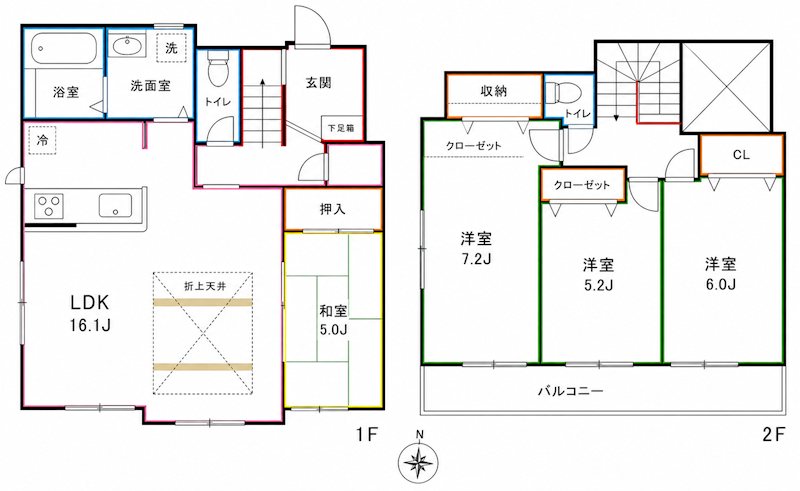 BLOOMING MAISON小平市大沼町1号棟 . 間取り
