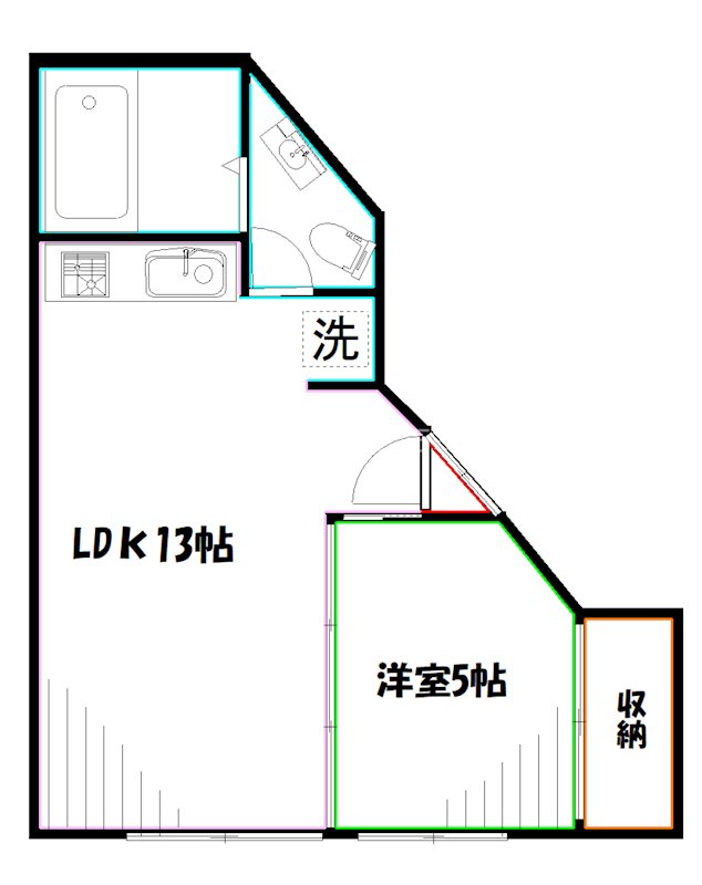 三鷹さくら通り044ビル 間取り図
