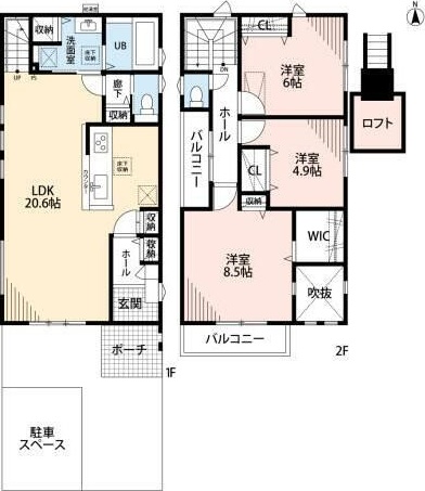 国立市東4丁目戸建1 間取り