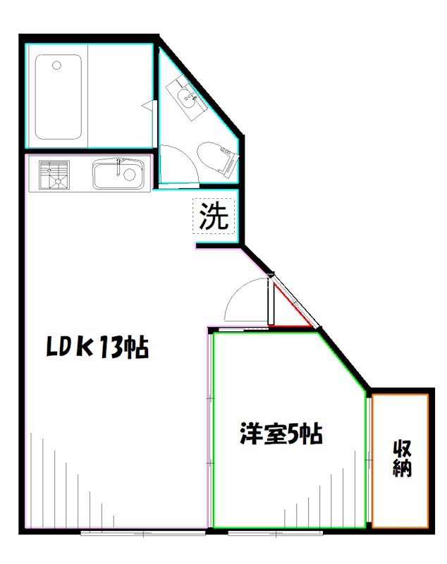 三鷹さくら通り044ビル 間取り