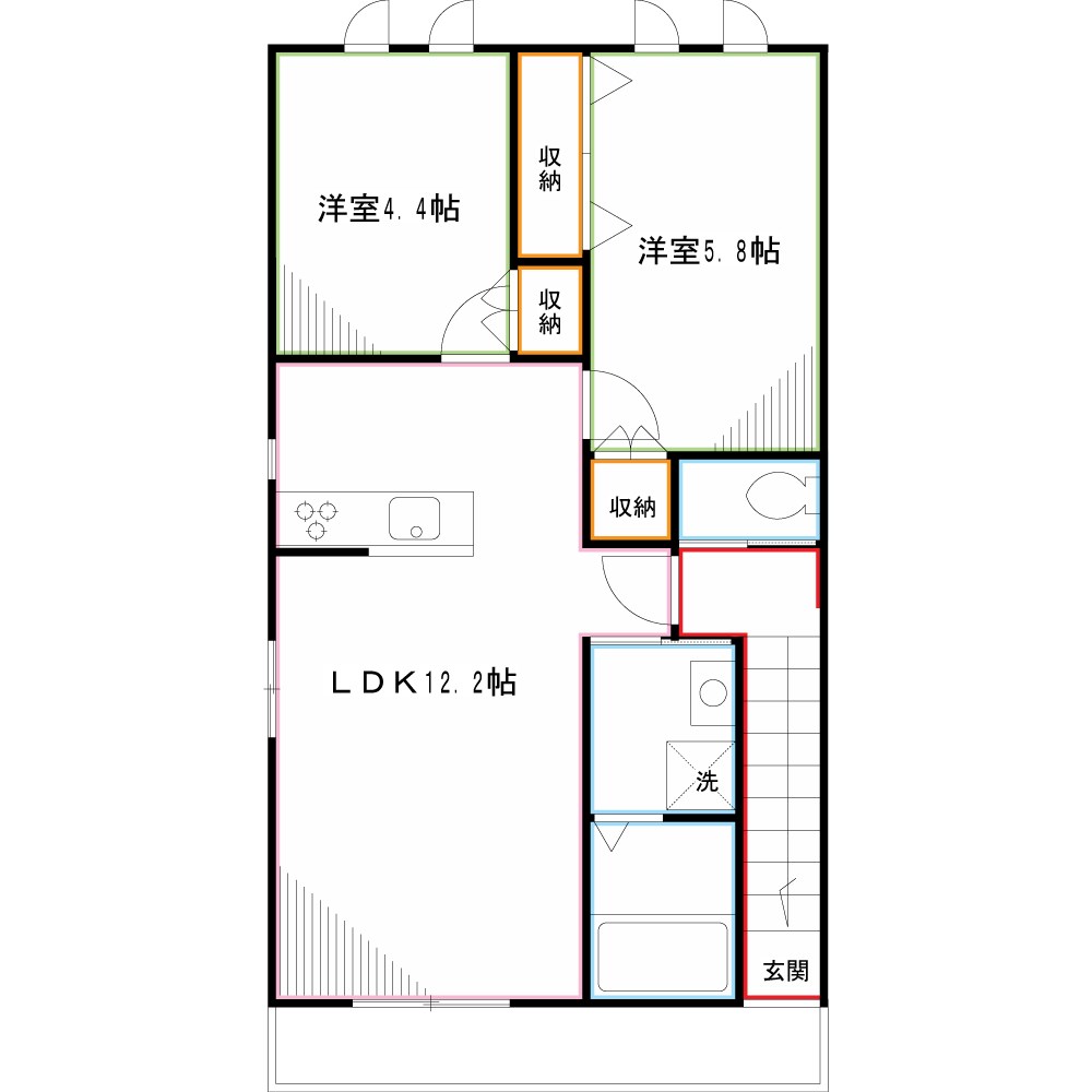 下連雀ハウス 間取り