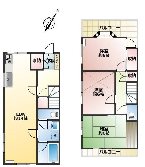 松が丘２丁目戸建 間取り