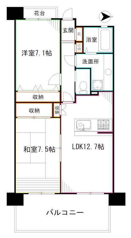 シティパル新中野  間取り