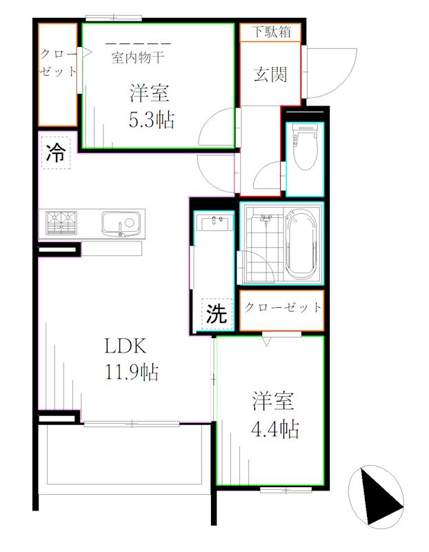 フルーリア国分寺 間取り