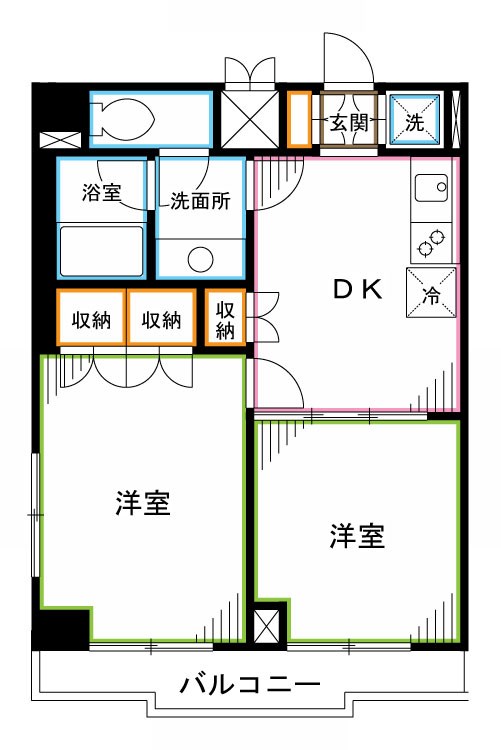 ルーブル中野沼袋 間取り