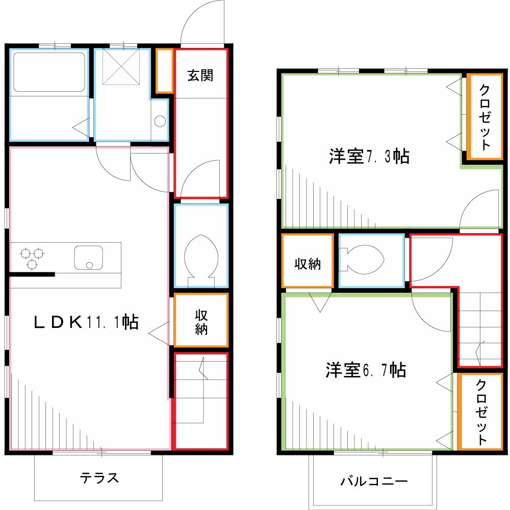 フォレ下連雀C 間取り