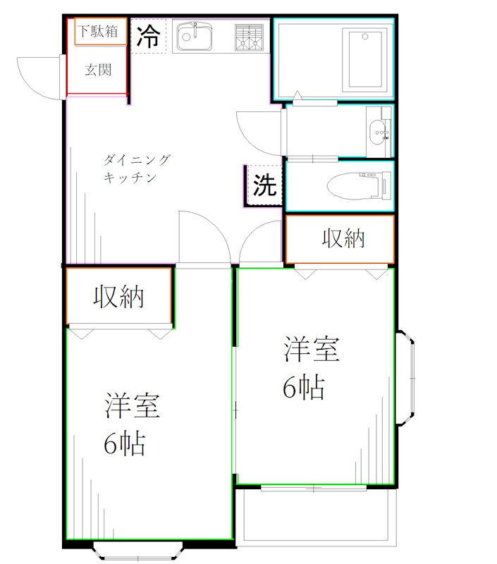 貢栄ハイツ 間取り