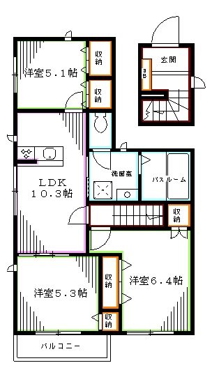 シェ・ハナ  間取り