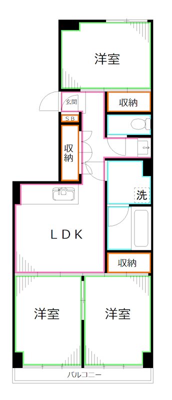 フォンテーヌ中野 間取り