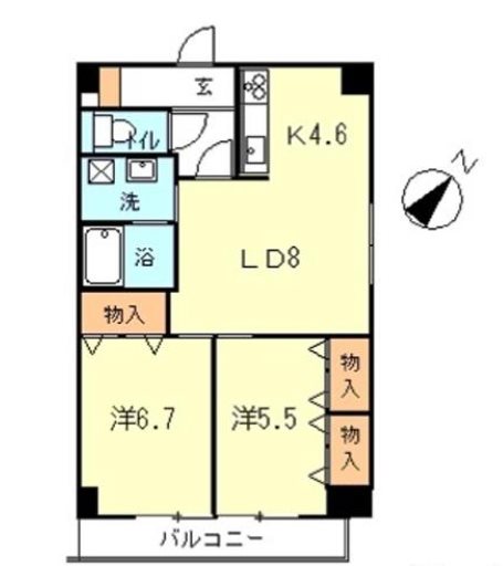 クレールなべよこ 間取り