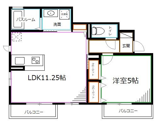 ディアコートSHINO Ⅲ 間取り