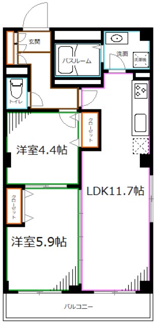 リブリ・GLANZ 間取り