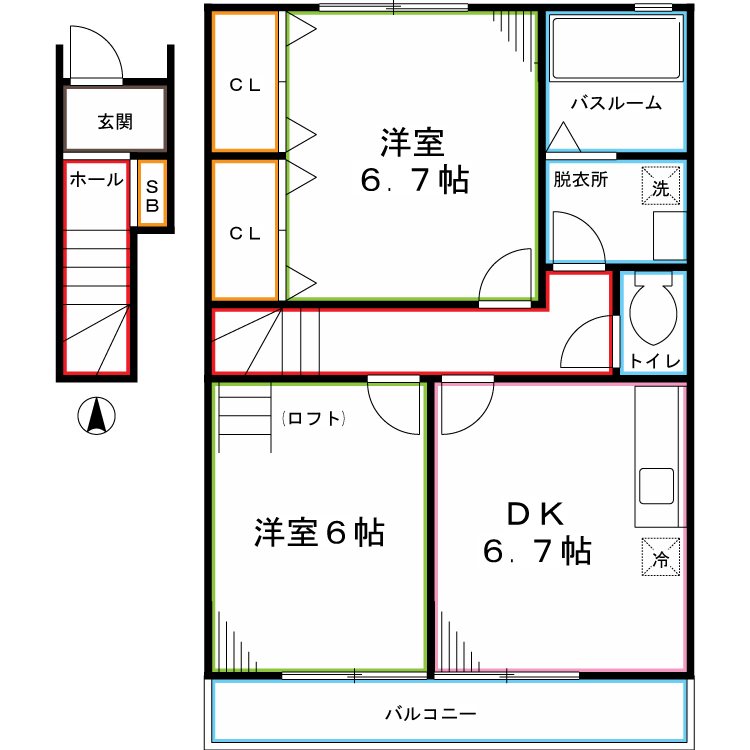 Y's One(ワイズ ワン) 間取り