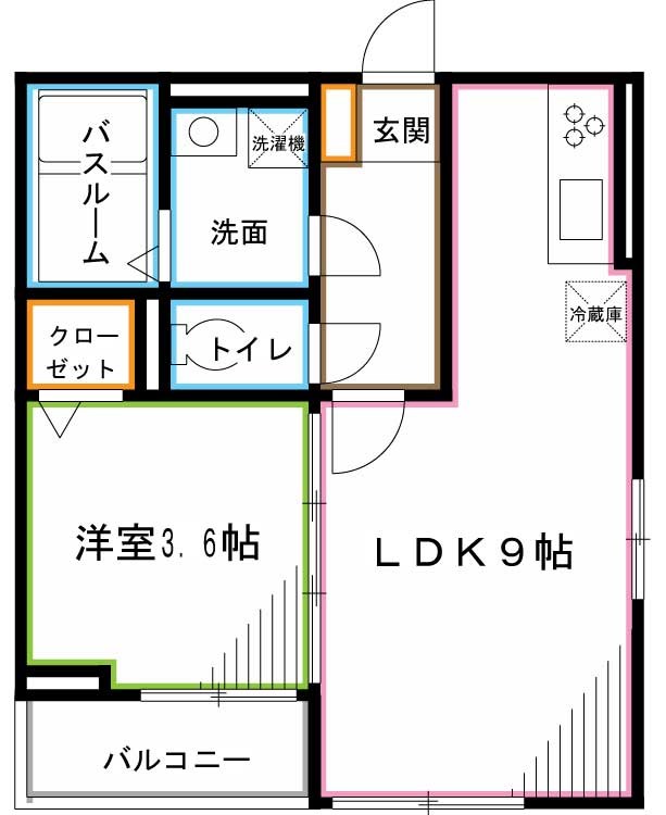 K.I FLATSⅢ 間取り