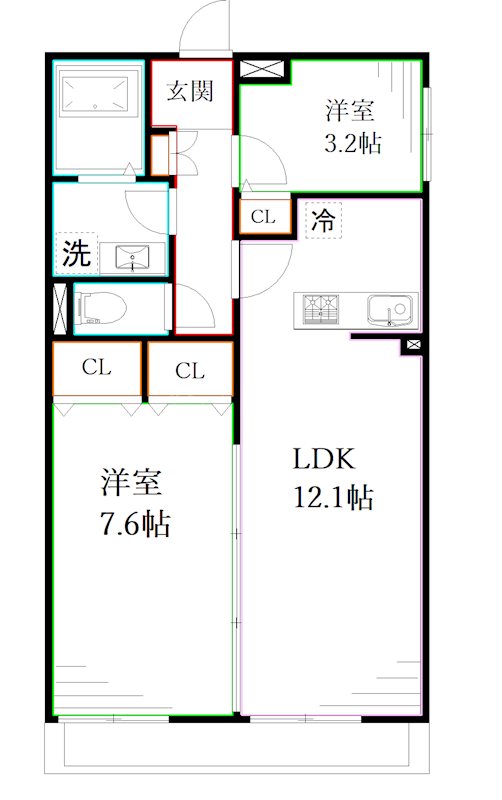 リブリ・国分寺 間取り
