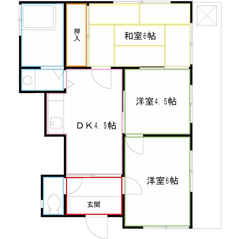 上連雀貸家 間取り