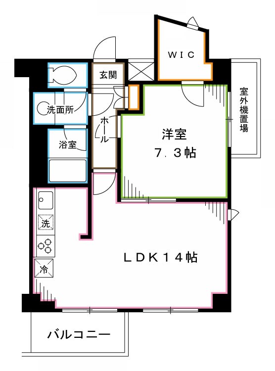 コンフォリア東中野DEUX 間取り