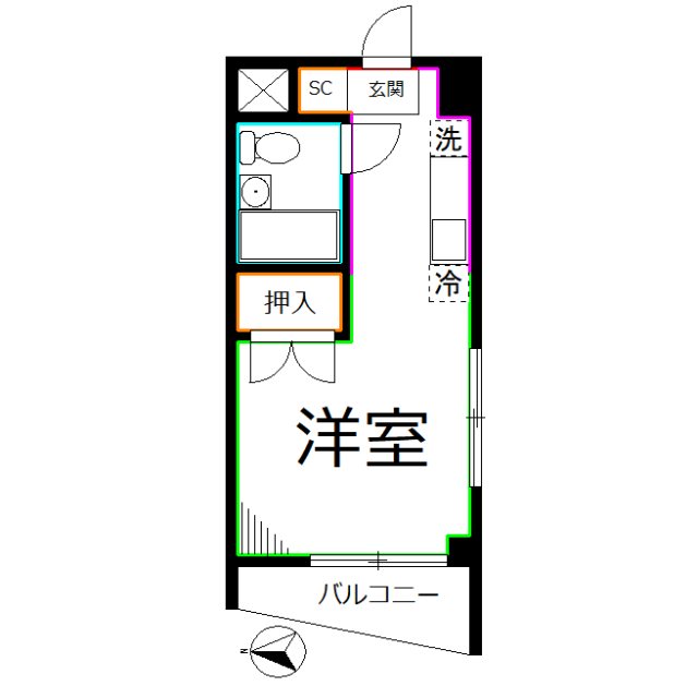 第五荒田ビル PARTⅡ 間取り