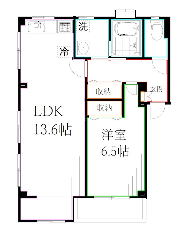 第2富士マンション  間取り図