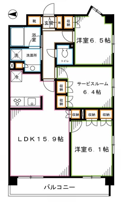 エルデンシア中野 間取り