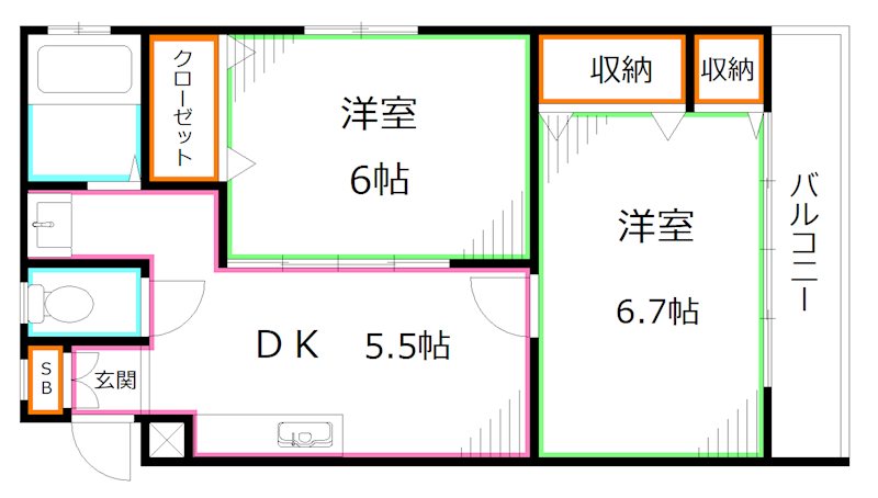 宇佐見マンション 間取り