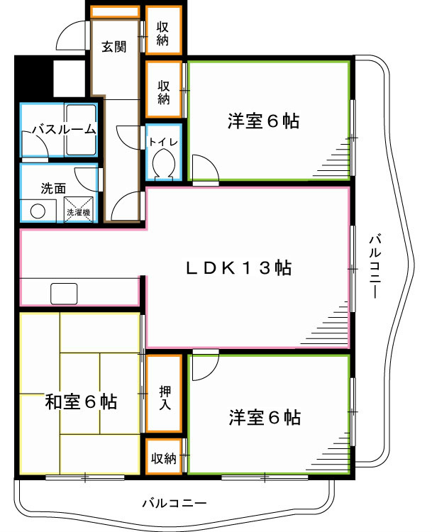 西央レジデンツ 間取り