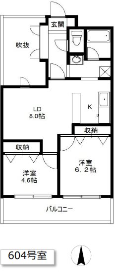 レジデンスさきがけ  間取り