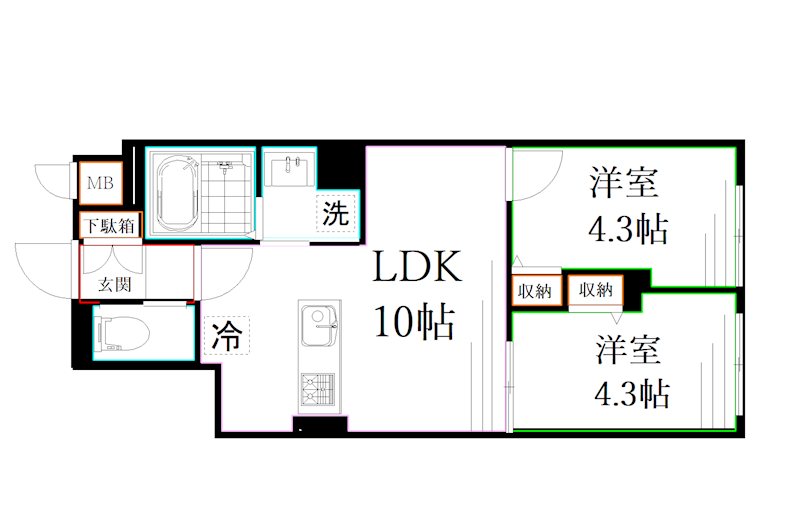 エルファーロ三鷹 間取り