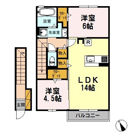 北野翠亭Ⅰ 間取り