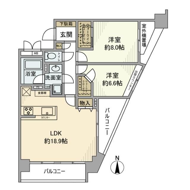 国立デュープレックスⅡ 間取り