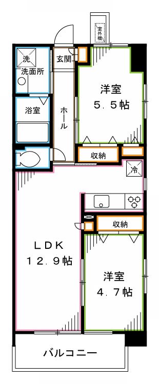 エストレリータ新宿落合 間取り