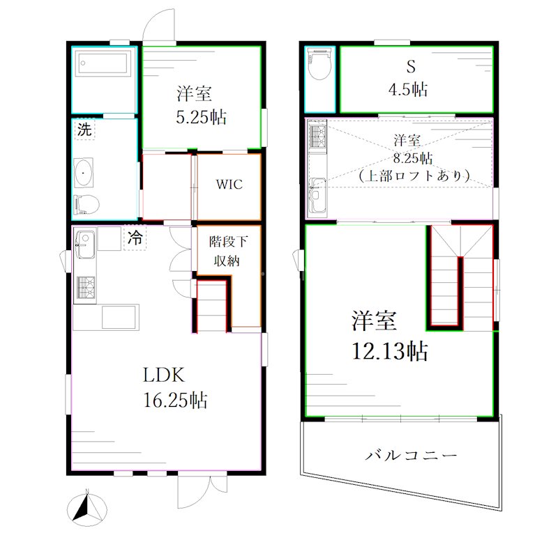 上連雀3丁目戸建 間取り
