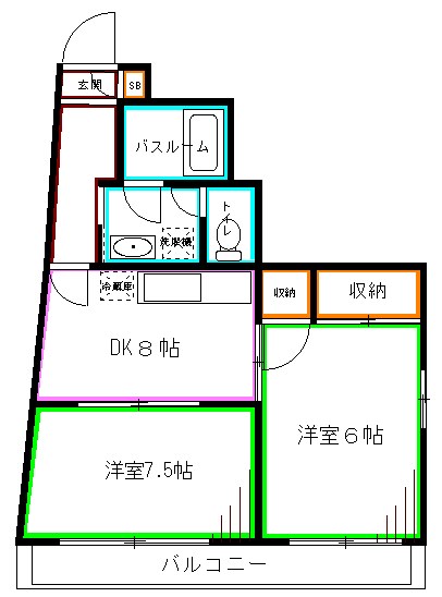ハイツヒジカタ 間取り