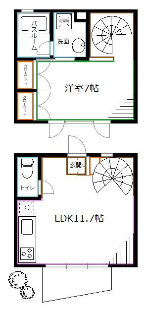 ＦＬＡＴＳ西荻南 間取り図