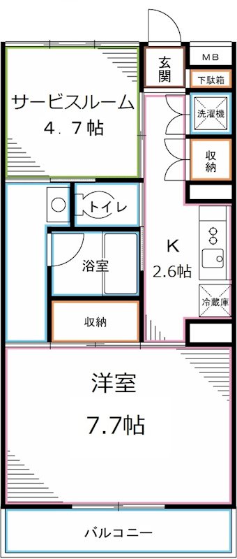 Kエリタージュ 間取り