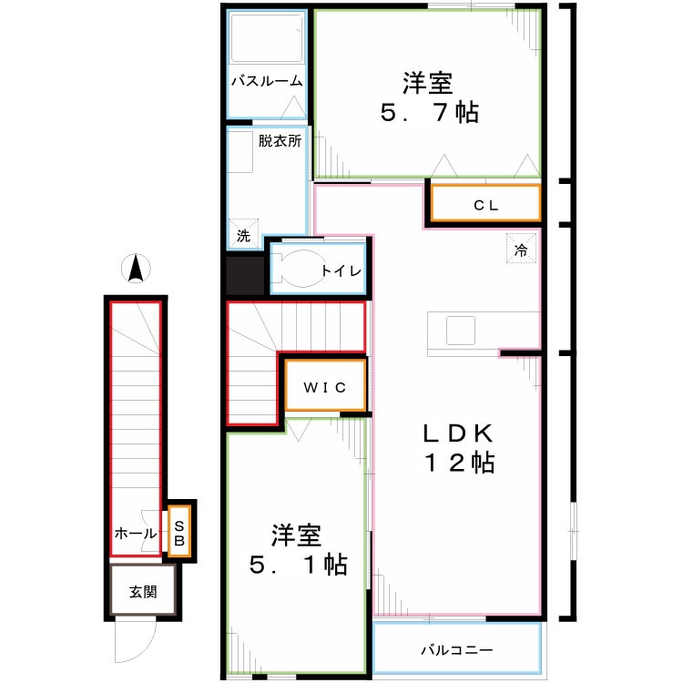 エクセル・ヴィラA 間取り