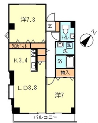 クレールなべよこ 間取り