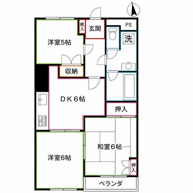 センターパレス国立 間取り