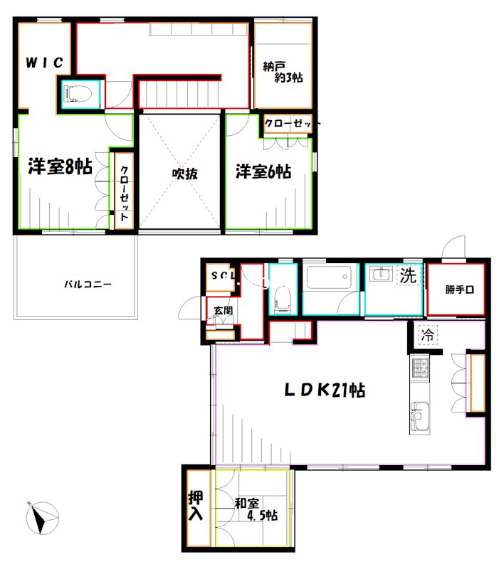 小金井市貫井北町1丁目戸建 間取り