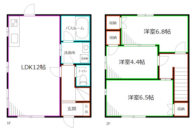 南荻窪テラスハウス A 間取り